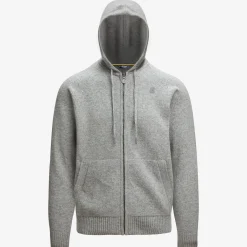 K-WAY Marcy Lambswool - Knitwear - Jacket - Man - Grey Md Steel Clearance