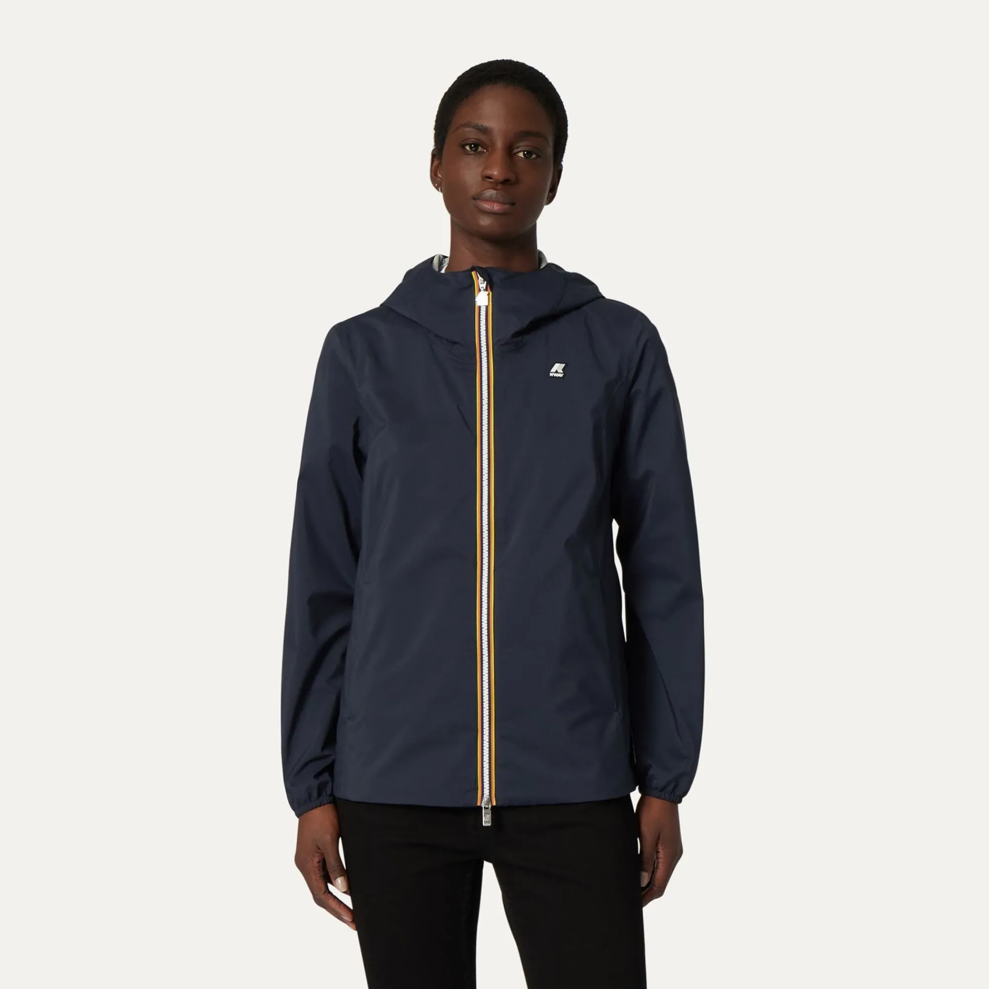 K-WAY Marguerite Stretch Poly Jersey - Jackets - Mid - Woman - Blue Depth Shop