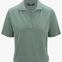 K-WAY Marlhes - Knitwear - Polo - Woman - Green Mold Flash Sale