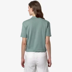 K-WAY Marlhes - Knitwear - Polo - Woman - Green Mold Flash Sale