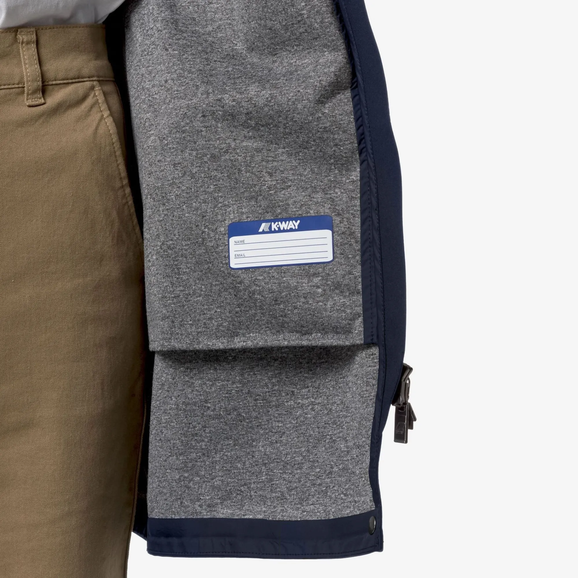 K-WAY Mathy Bonded Jersey - Jackets - Mid - Woman - Blue Depth New