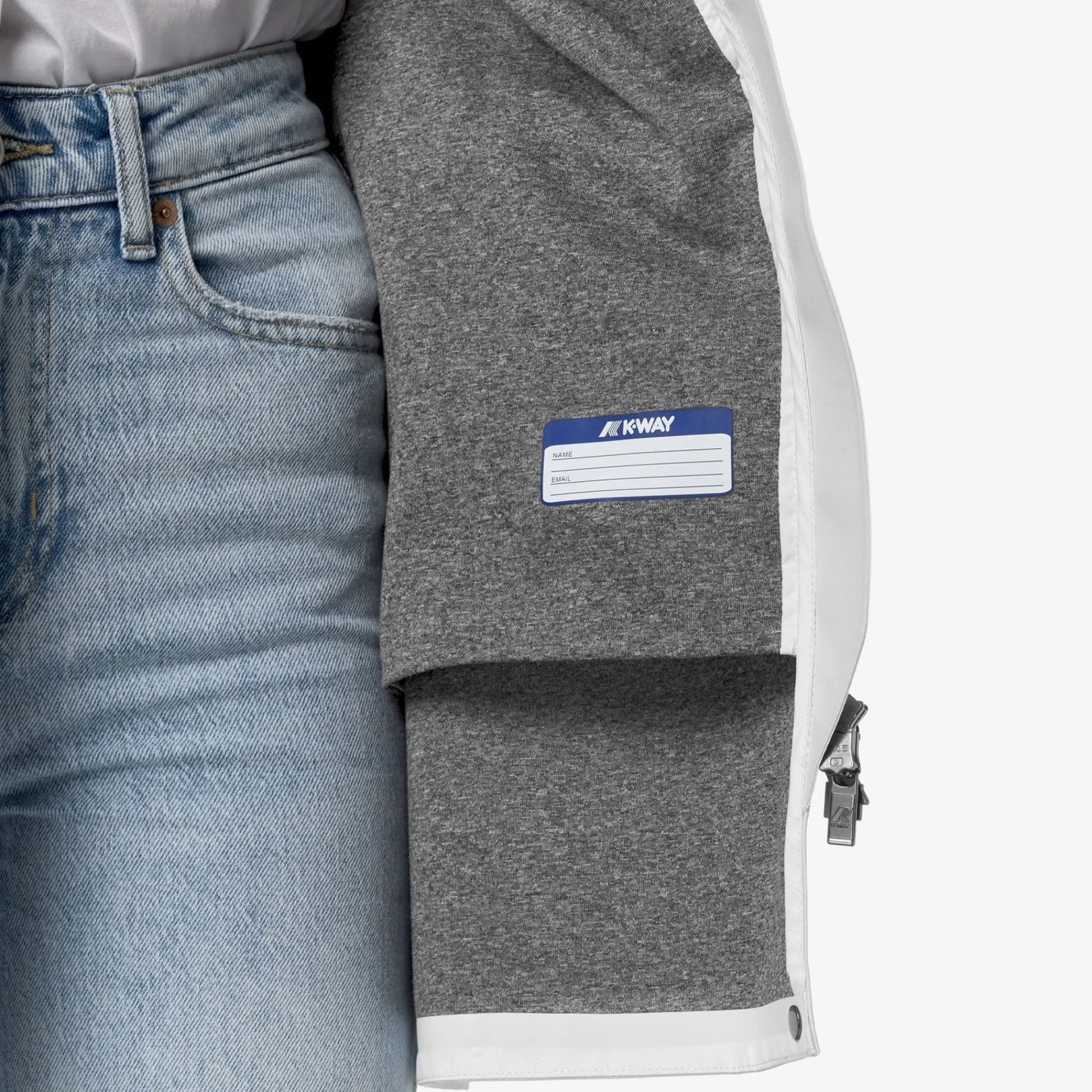 K-WAY Mathy Bonded Jersey - Jackets - Mid - Woman - White Hot