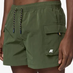K-WAY Mellow Mini Ripstop - Bathing Suits - Swimming Trunk - Man - Green Cypress Cheap