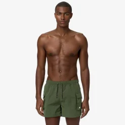 K-WAY Mellow Mini Ripstop - Bathing Suits - Swimming Trunk - Man - Green Cypress Cheap