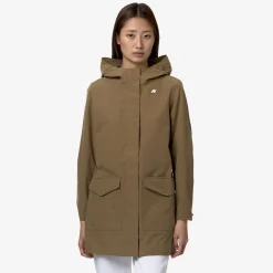 K-WAY Mirelle Cotton Feel - Jackets - Short - Woman - Brown Corda Hot
