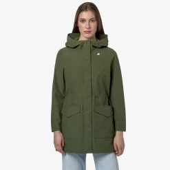 K-WAY Mirelle Cotton Feel - Jackets - Short - Woman - Green Cypress Best