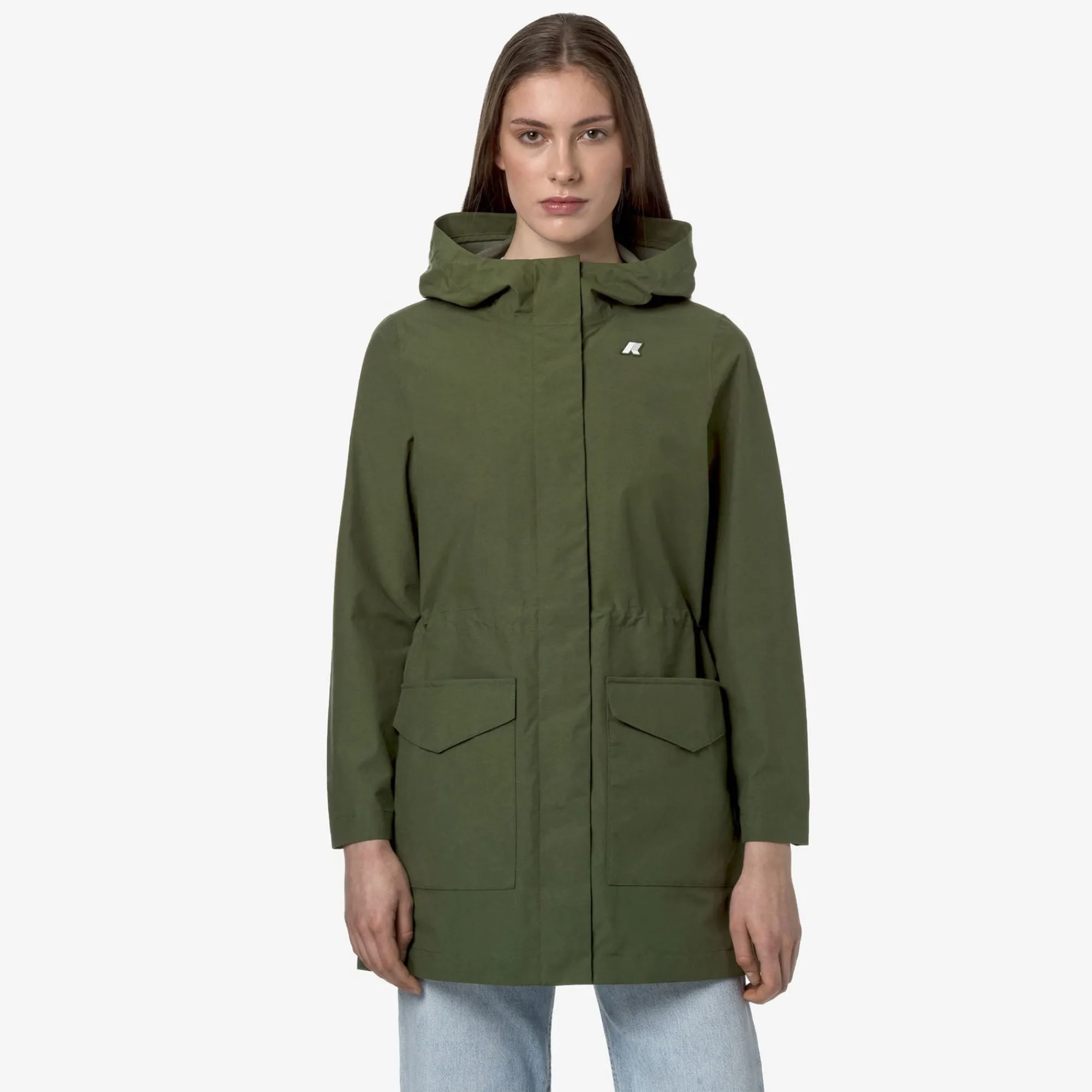 K-WAY Mirelle Cotton Feel - Jackets - Short - Woman - Green Cypress Best