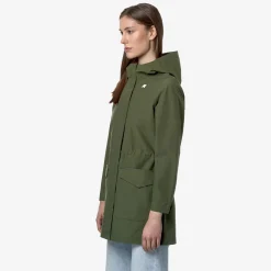 K-WAY Mirelle Cotton Feel - Jackets - Short - Woman - Green Cypress Best