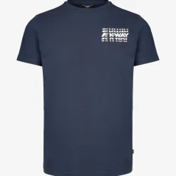 K-WAY Odom Multiple Lettering - T-Shirtstop - T-Shirt - Man - Blue Depth Best
