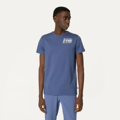 K-WAY Odom Multiple Lettering - T-Shirtstop - T-Shirt - Man - Blue Indigo Best Sale