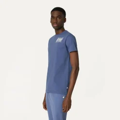 K-WAY Odom Multiple Lettering - T-Shirtstop - T-Shirt - Man - Blue Indigo Best Sale