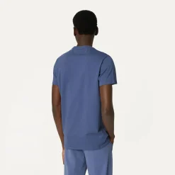K-WAY Odom Multiple Lettering - T-Shirtstop - T-Shirt - Man - Blue Indigo Best Sale