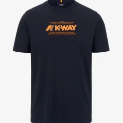 K-WAY Odom Typo - T-Shirtstop - T-Shirt - Man - Blue Depth Flash Sale
