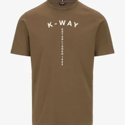 K-WAY Odom Typo Est. - T-Shirtstop - T-Shirt - Man - Brown Corda Store