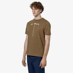 K-WAY Odom Typo Est. - T-Shirtstop - T-Shirt - Man - Brown Corda Store