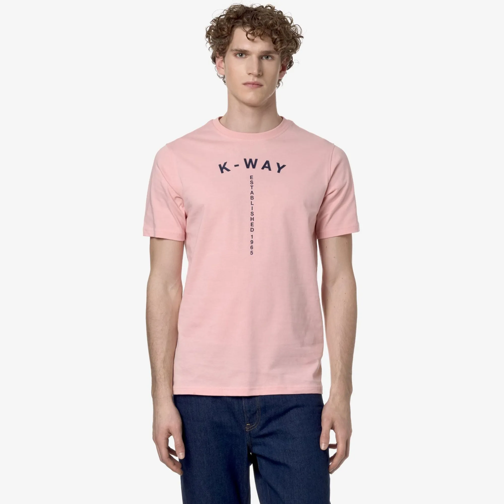 K-WAY Odom Typo Est. - T-Shirtstop - T-Shirt - Man - Pink Ash Best