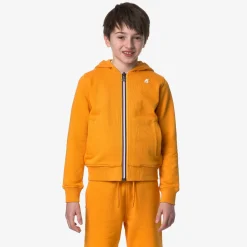 K-WAY P. Anthony - Fleece - Jacket - Boy - Orange Md New