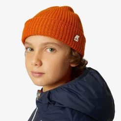K-WAY P. Brice Cardigan Stitch - Headwear - Hat - Kid Unisex - Orange Rust Sale