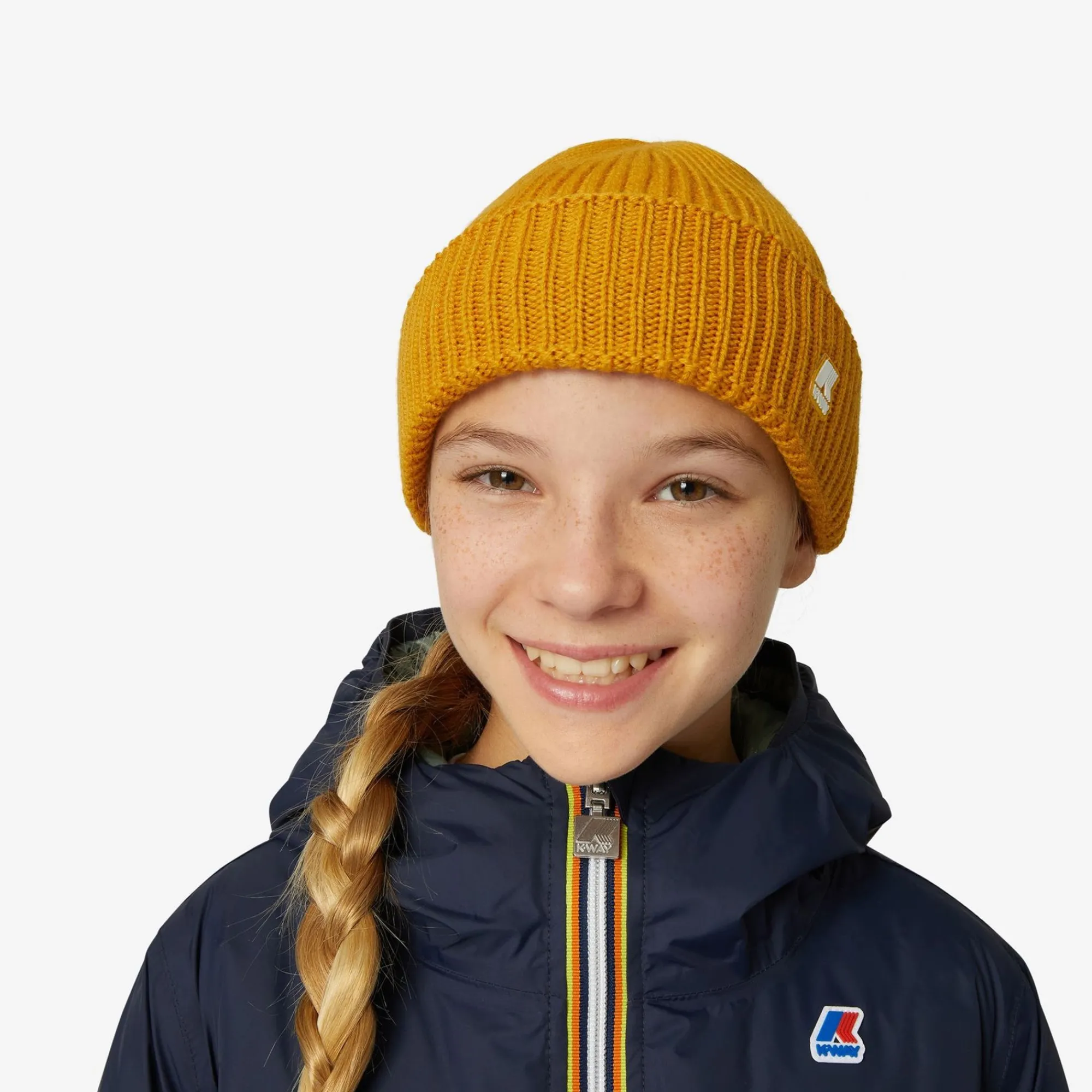K-WAY P. Brice Cardigan Stitch - Headwear - Hat - Kid Unisex - Yellow Sunflower Outlet
