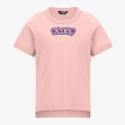 K-WAY P. Emel Graphic - T-Shirtstop - T-Shirt - Girl - Pink Ash Cheap