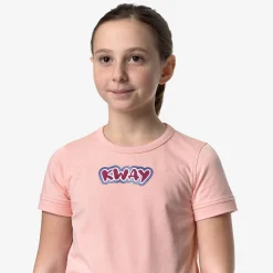 K-WAY P. Emel Graphic - T-Shirtstop - T-Shirt - Girl - Pink Ash Cheap