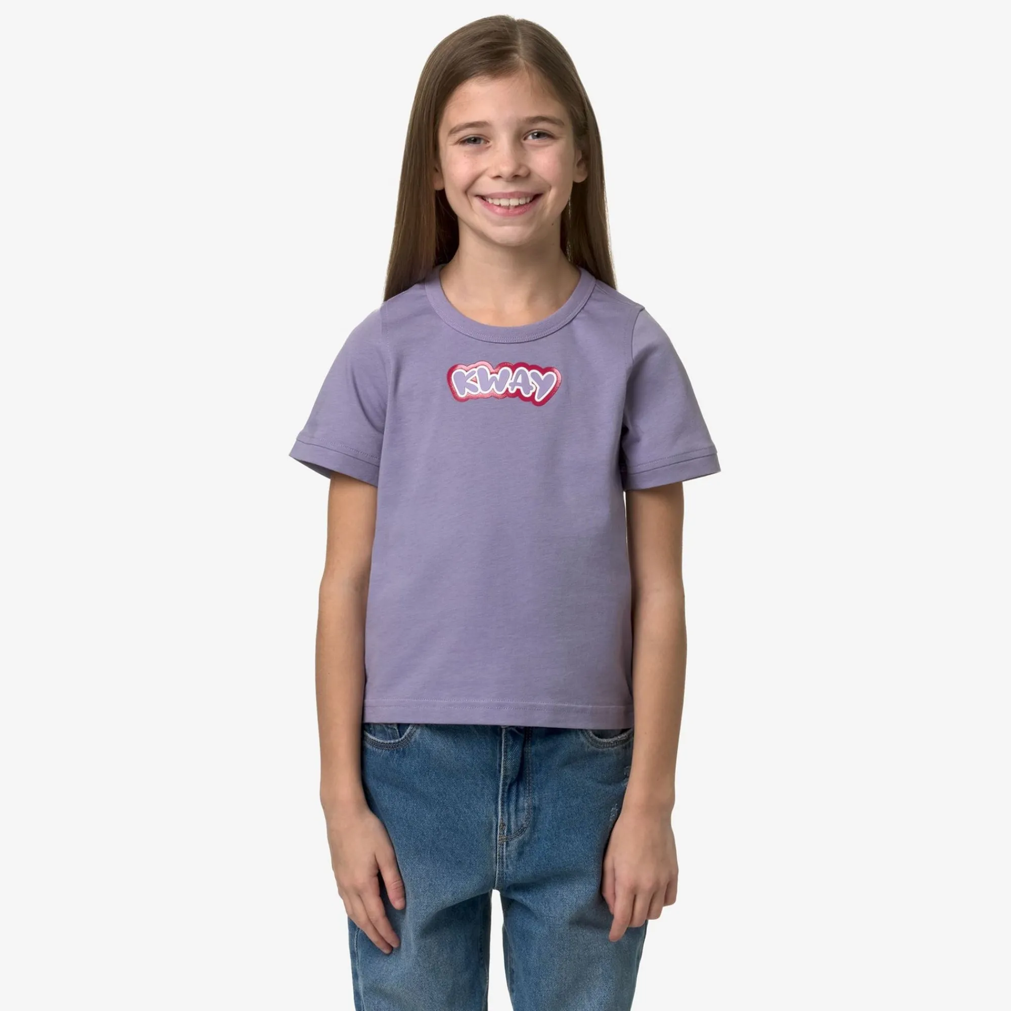 K-WAY P. Emel Graphic - T-Shirtstop - T-Shirt - Girl - Violet Glicine Best