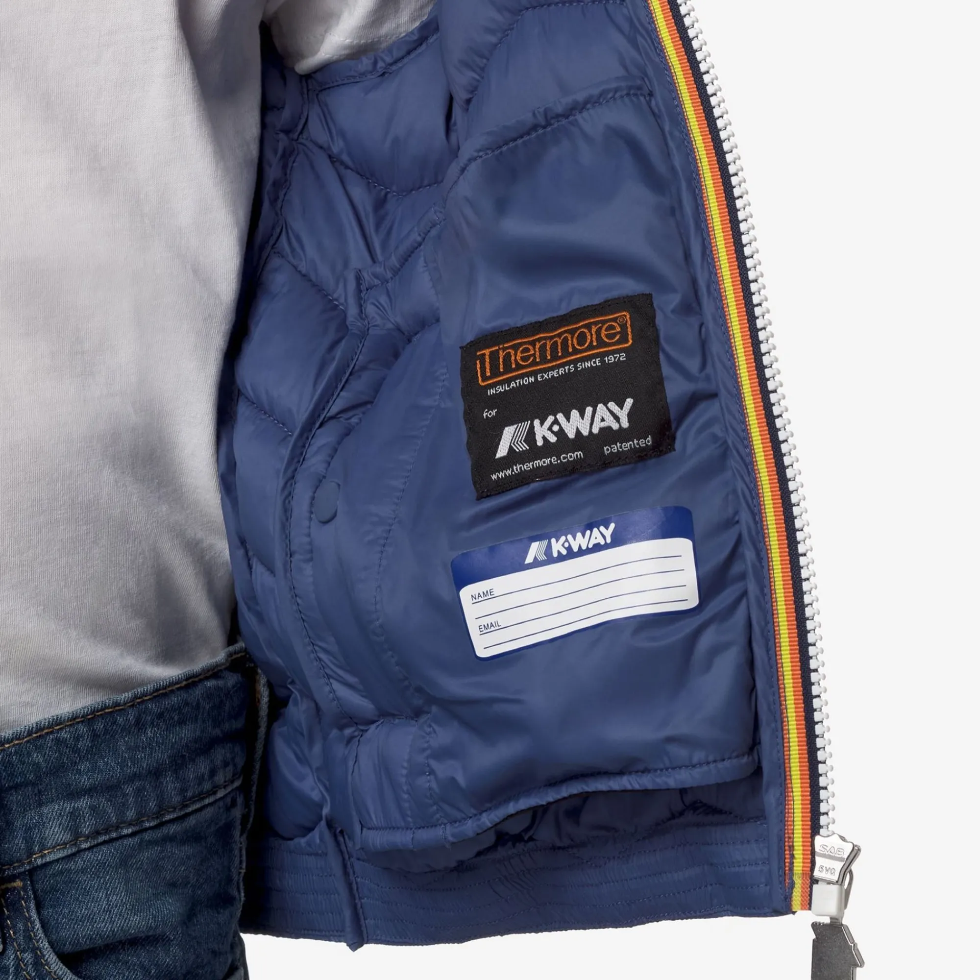 K-WAY P. Jack Quilted Warm - Jackets - Short - Boy - Blue Fiord Outlet