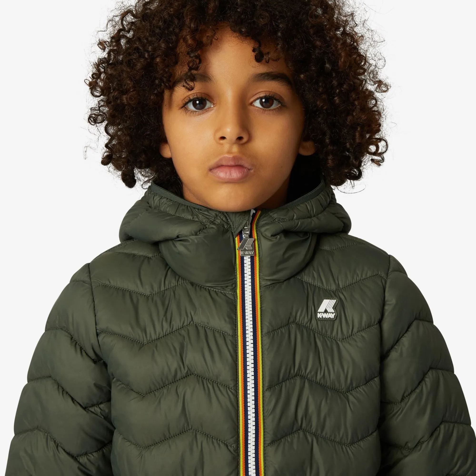 K-WAY P. Jack Quilted Warm - Jackets - Short - Boy - Green Blackish Sale