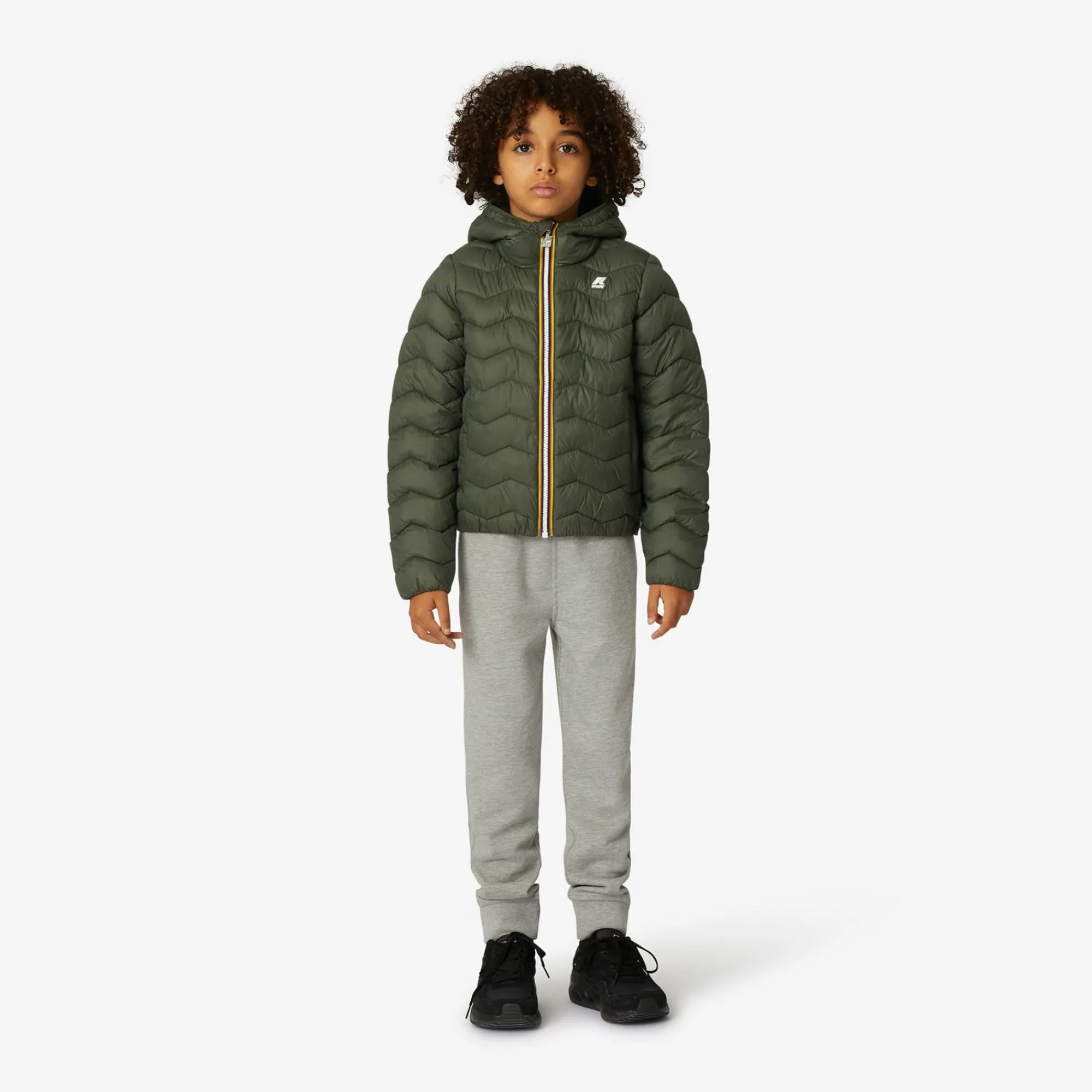 K-WAY P. Jack Quilted Warm - Jackets - Short - Boy - Green Blackish Sale