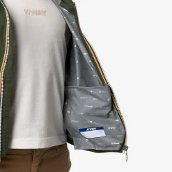 K-WAY P. Jack Stretch Dot - Jackets - Short - Boy - Green Blackish Store