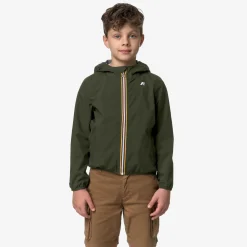 K-WAY P. Jack Stretch Dot - Jackets - Short - Boy - Green Blackish Store