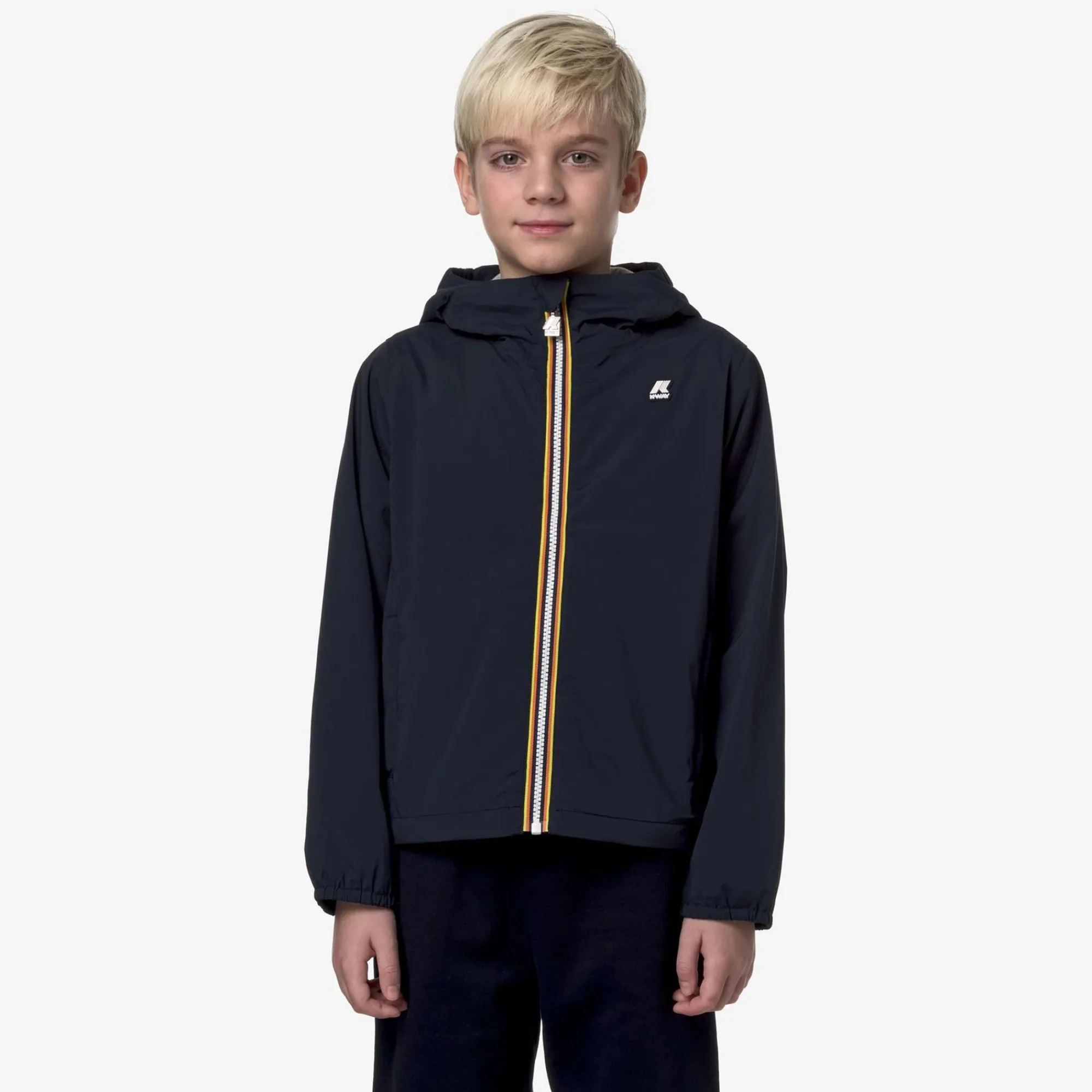 K-WAY P. Jack Stretch Nylon Jersey - Jackets - Short - Boy - Blue Depth Hot