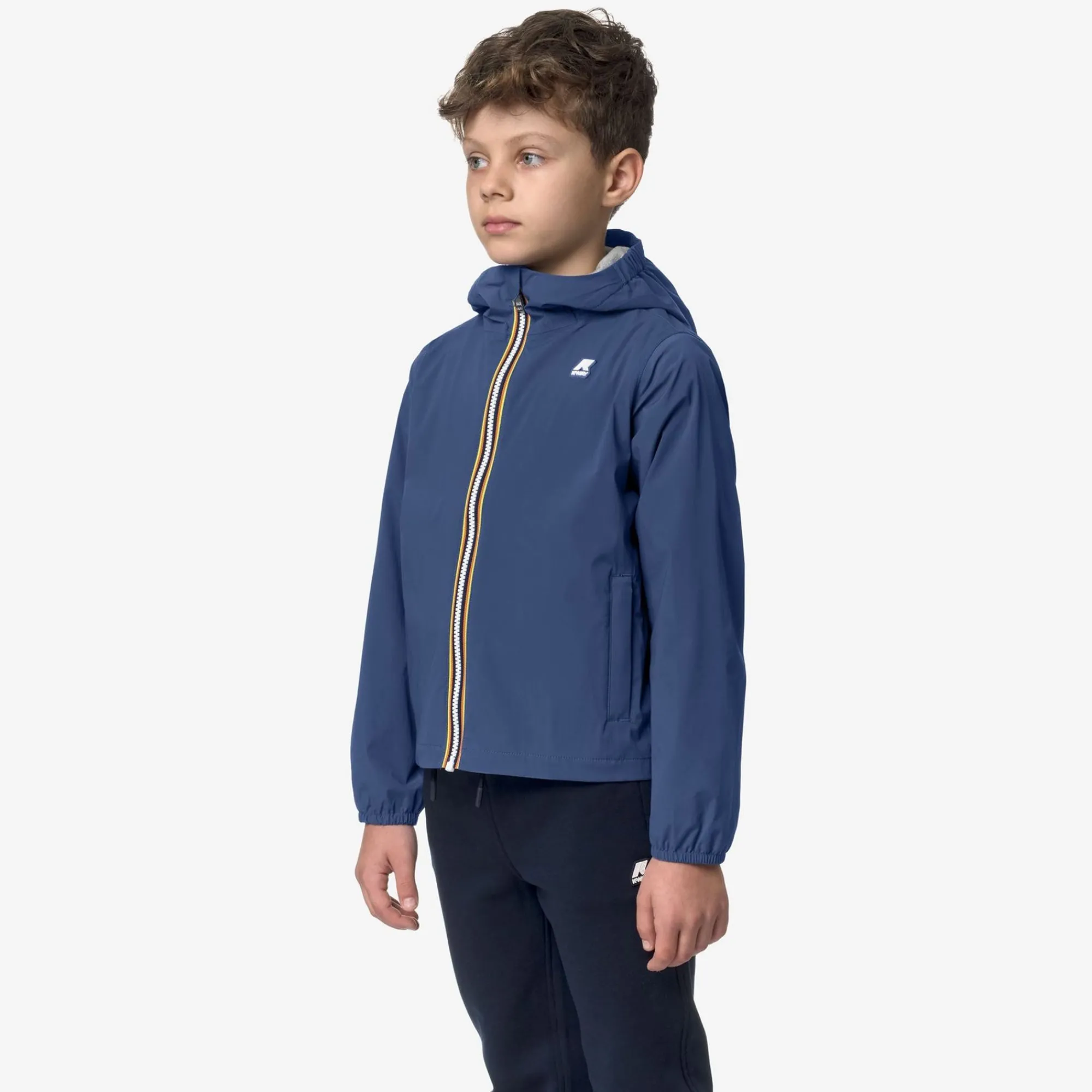 K-WAY P. Jack Stretch Nylon Jersey - Jackets - Short - Boy - Blue Fiord New
