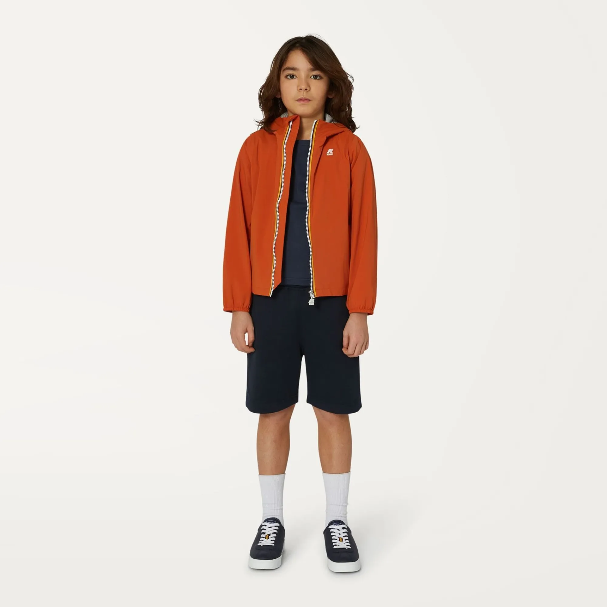 K-WAY P. Jack Stretch Nylon Jersey - Jackets - Short - Boy - Orange Copper Hot