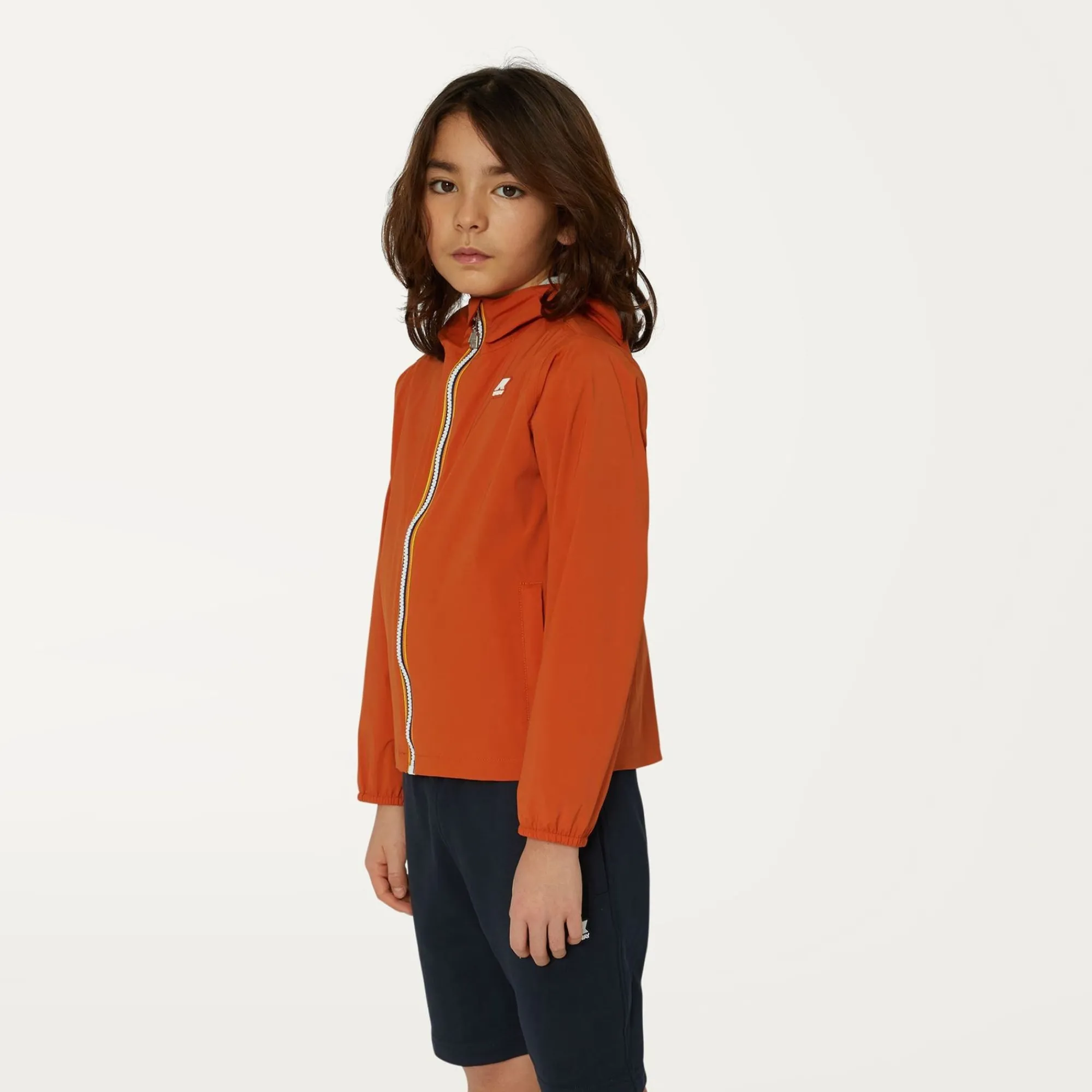 K-WAY P. Jack Stretch Nylon Jersey - Jackets - Short - Boy - Orange Copper Hot