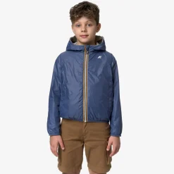 K-WAY P. Jake Plus.2 Reversible - Jackets - Short - Boy - Beige L-Blue F Cheap