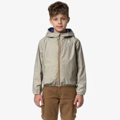 K-WAY P. Jake Plus.2 Reversible - Jackets - Short - Boy - Beige L-Blue F Cheap