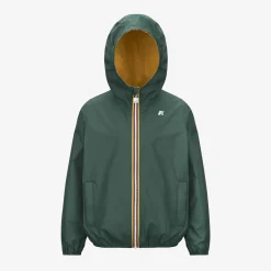 K-WAY P. Jake Plus.2 Reversible - Jackets - Short - Boy - Green Palm-Yellow Mimosa Hot