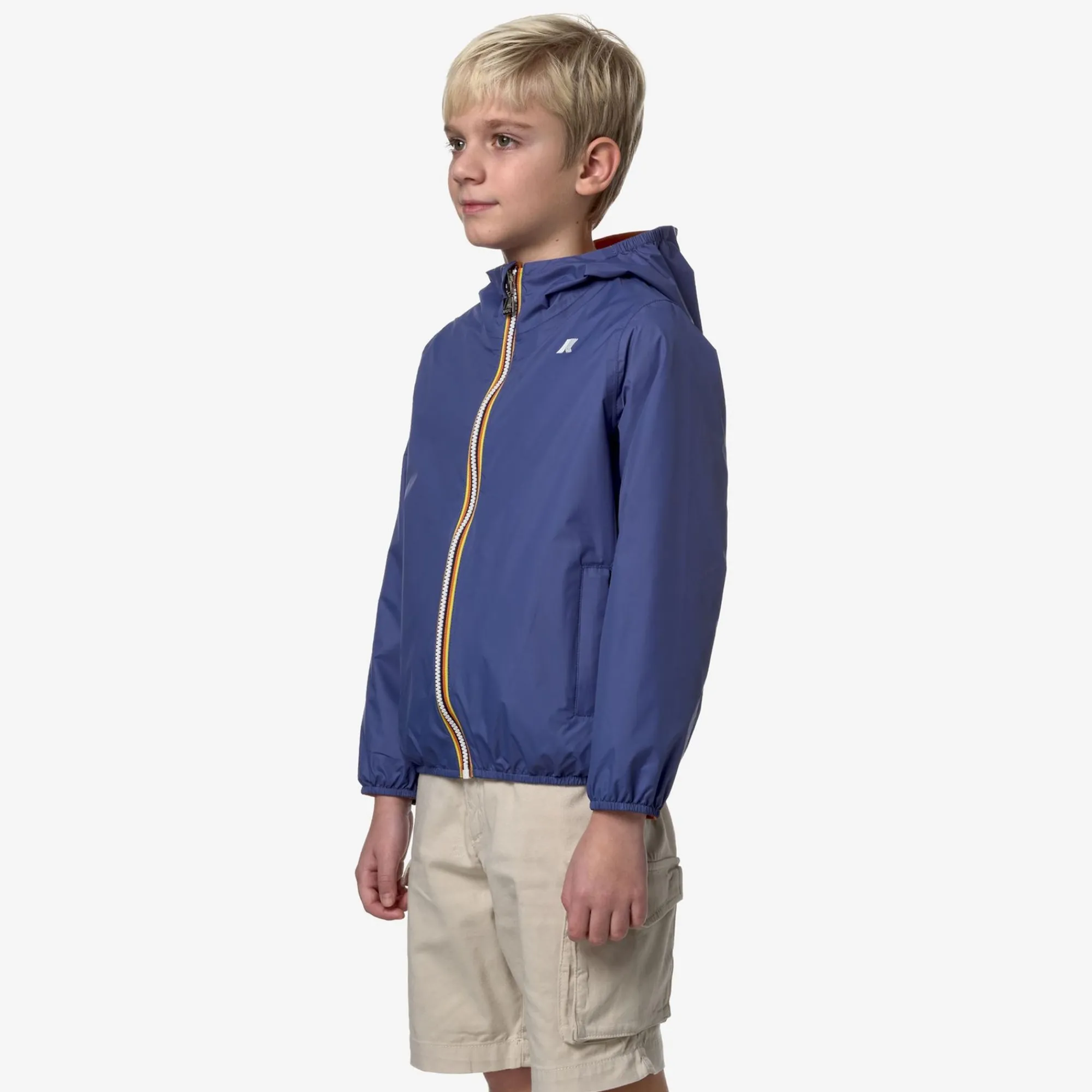 K-WAY P. Jake Plus.2 Reversible - Jackets - Short - Boy - Blue Fiord-Orange Md Hot