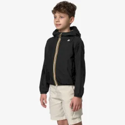K-WAY P. Jake Plus.2 Reversible - Jackets - Short - Boy - Black Pure-Green Cypress New