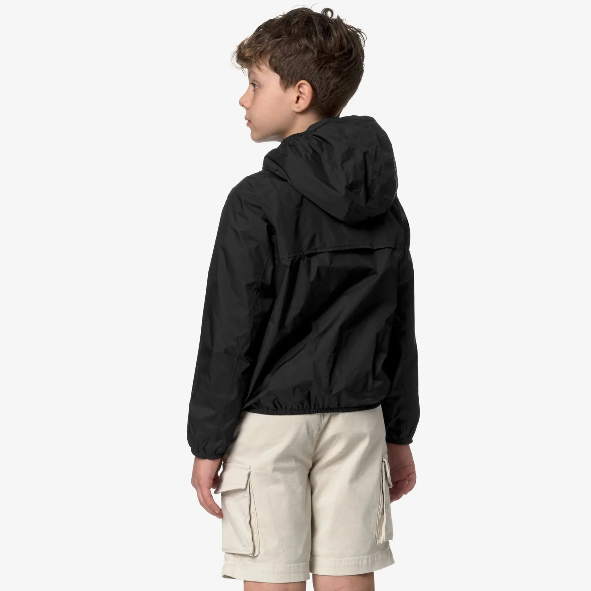 K-WAY P. Jake Plus.2 Reversible - Jackets - Short - Boy - Black Pure-Green Cypress New
