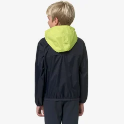 K-WAY P. Le Vrai 3.0 Claude - Jackets - Mid - Kid Unisex - Blue Depth-Green Celery Cheap