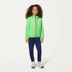 K-WAY P. Le Vrai 3.0 Claude - Jackets - Mid - Kid Unisex - Green Fluo Best Sale