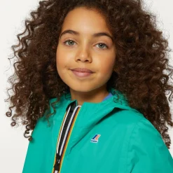 K-WAY P. Le Vrai 3.0 Claude - Jackets - Mid - Kid Unisex - Green Marine Sale