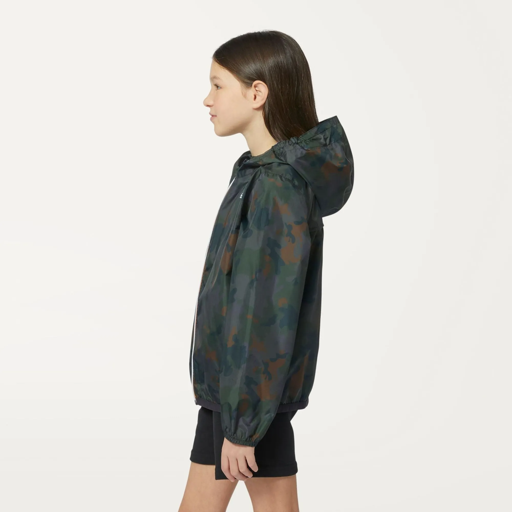 K-WAY P. Le Vrai 3.0 Claude Graphic - Jackets - Mid - Kid Unisex - Camo Green Blk Best