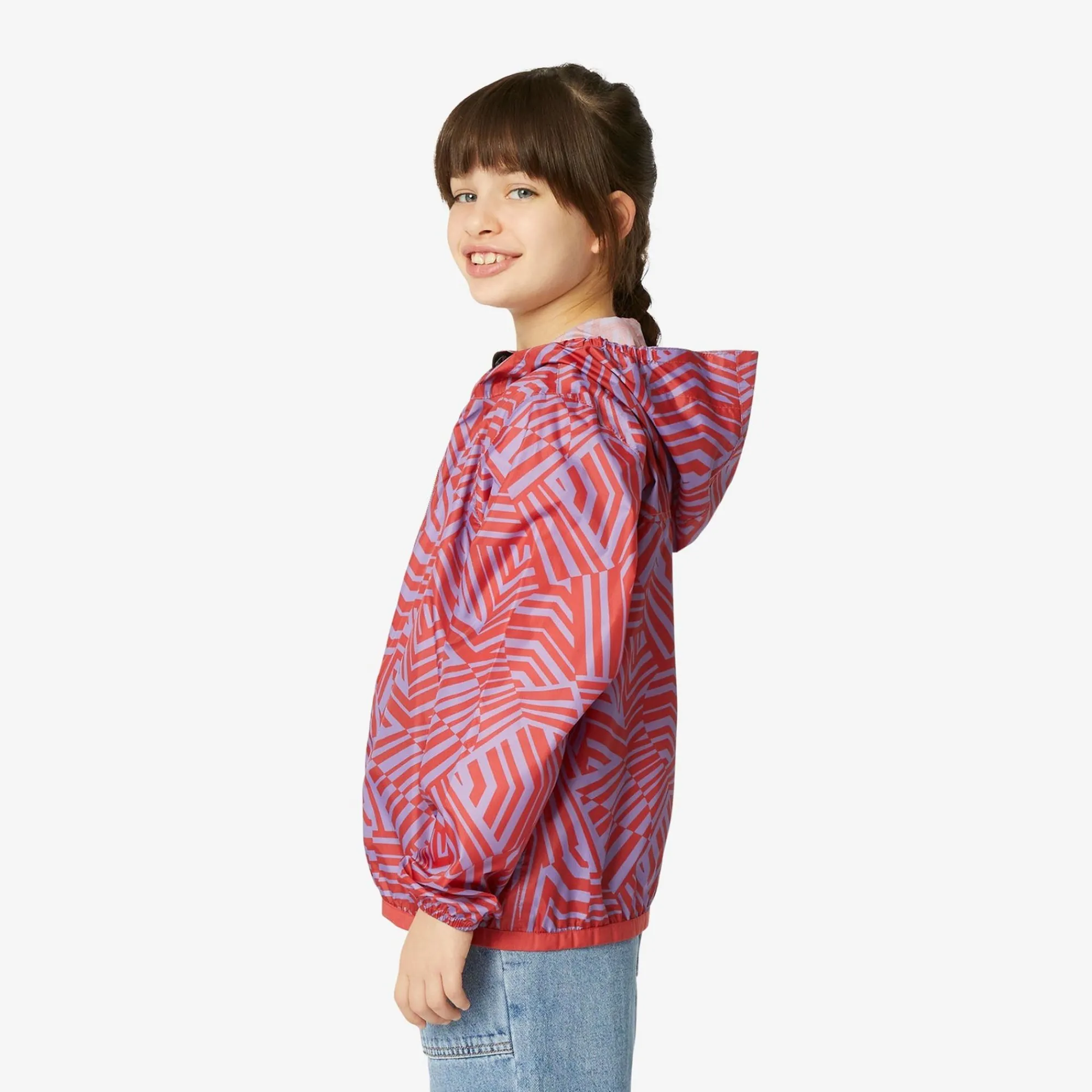 K-WAY P. Le Vrai 3.0 Claude Graphic - Jackets - Mid - Kid Unisex - Optical Violet Red Store