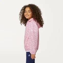 K-WAY P. Le Vrai 3.0 Claude Graphic - Jackets - Mid - Kid Unisex - Circles Wh-Pnk Cheap