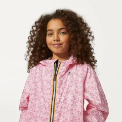 K-WAY P. Le Vrai 3.0 Claude Graphic - Jackets - Mid - Kid Unisex - Circles Wh-Pnk New