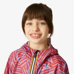 K-WAY P. Le Vrai 3.0 Claude Graphic - Jackets - Mid - Kid Unisex - Optical Violet Red Fashion