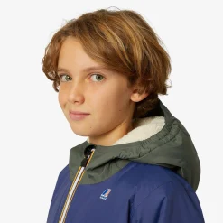 K-WAY P. Le Vrai 3.0 Claude Orsetto - Jackets - Mid - Kid Unisex - Ecru-Green B-Blue M Cheap